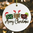 thumbnail image 1 of Postal Worker Plaid Merry Christmas Ornament, 1 of 5
