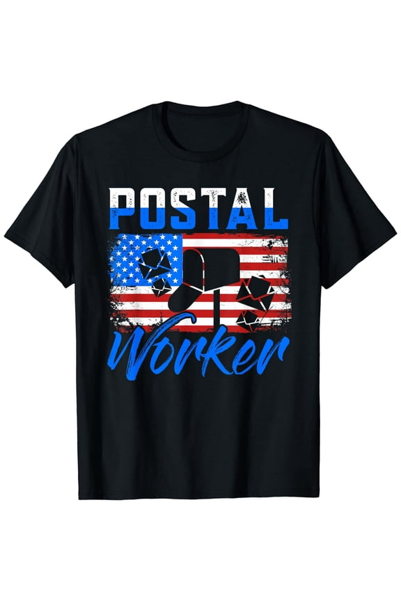 Postal Worker Shirt Patriotic Flag US Post Mail Carrier T-Shirt