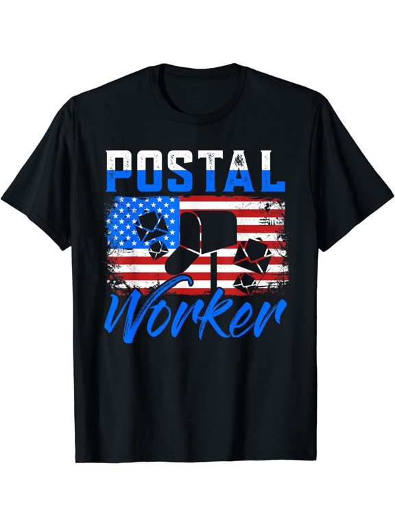 Postal Worker Shirt Patriotic Flag US Post Mail Carrier T-Shirt