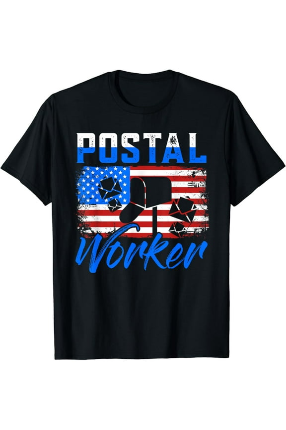 Postal Worker Shirt Patriotic Flag US Post Mail Carrier T-Shirt
