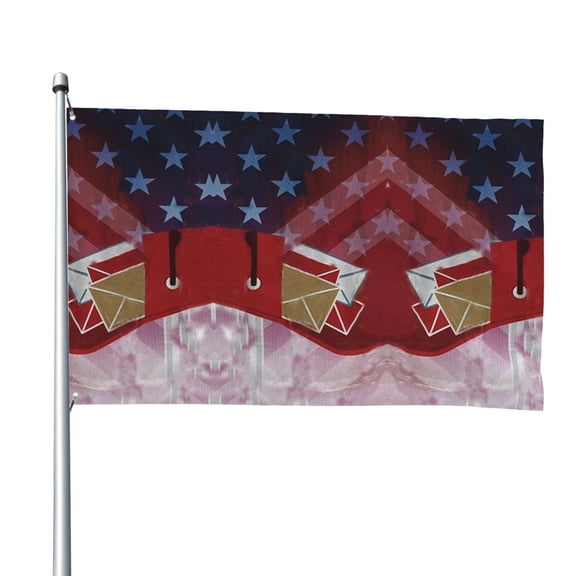 Postal Worker Us Flag 4x6 Feet Flag Polyester Double Stitched With Grommets For Outdoor Indoor Decor