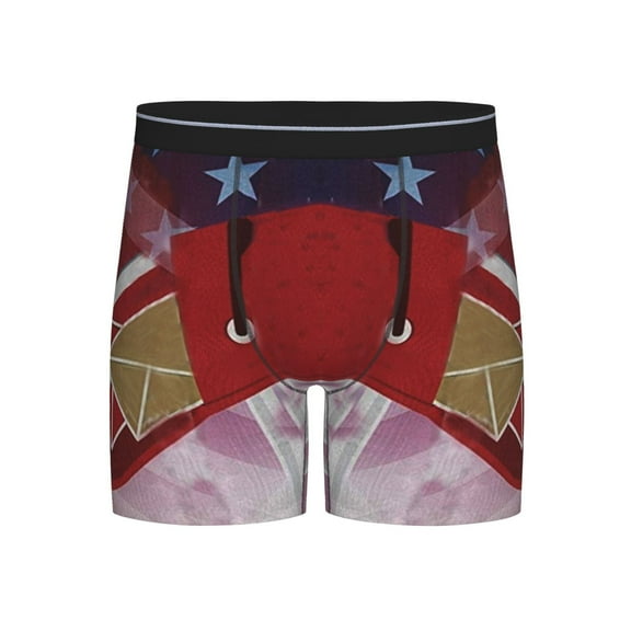 Postal Worker Us Flag Boxer Briefs Novelty Underwear With Fly Underwear For Men