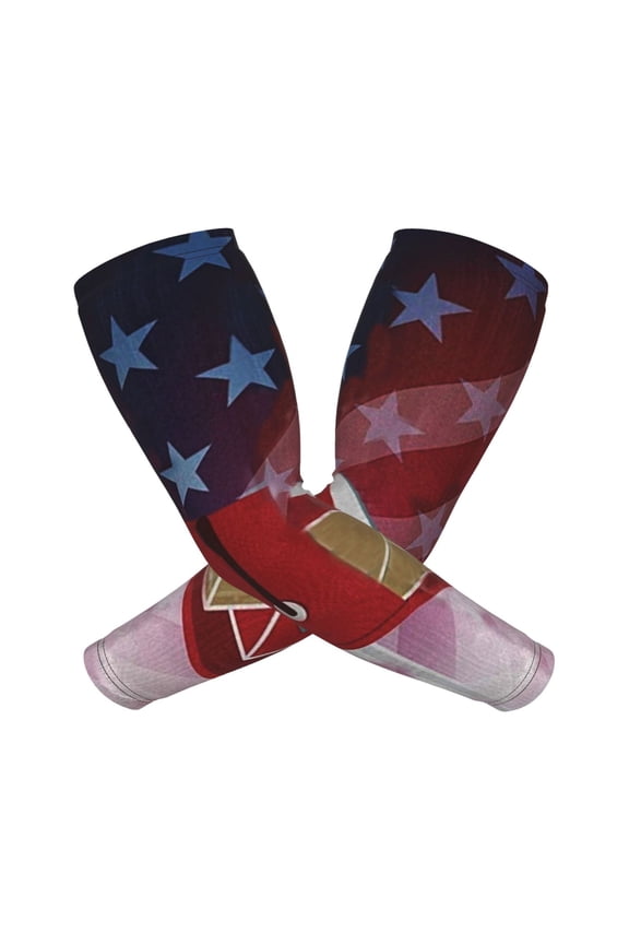 Postal Worker Us Flag Compression Sports Arm Sleeve Baseball Football Basketball For Men And Women