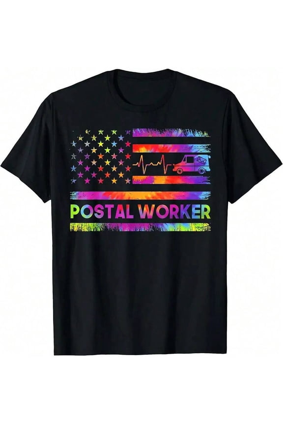 Postal Worker Vintage USA American Flag US Postal Service T-Shirt