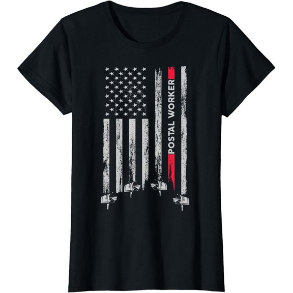 Postal Worker Vintage USA American Flag US Postal T-Shirt