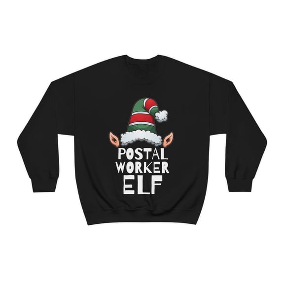 Postal worker Elf Unisex Sweatshirt, S-2XL Christmas Mailman Elves