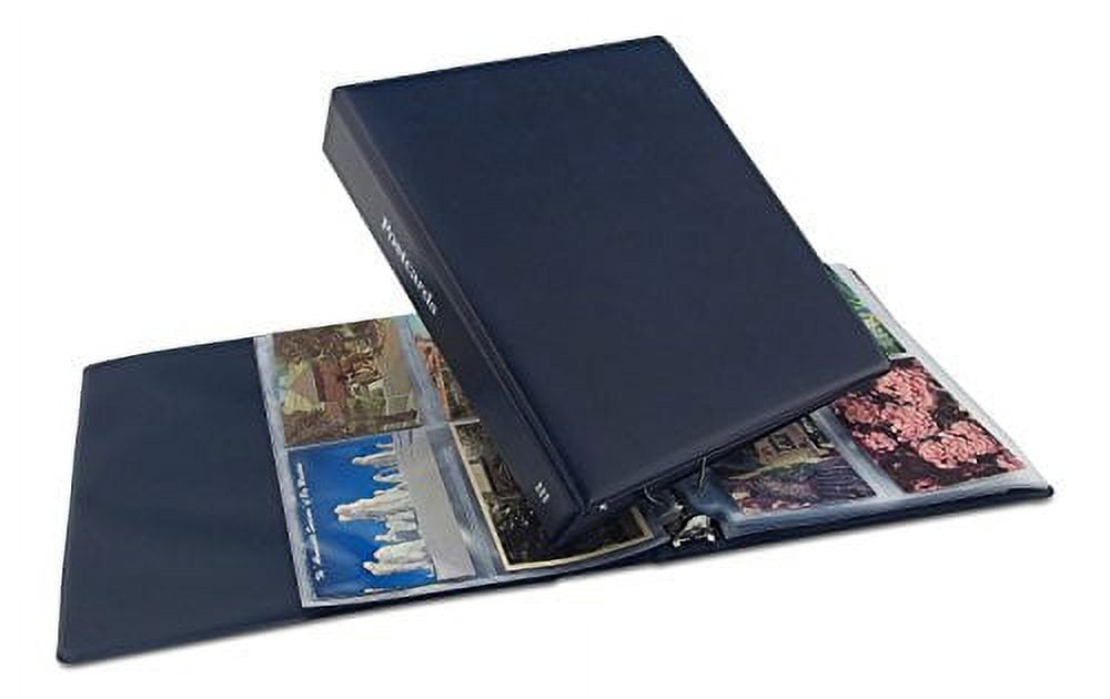 Hobbymaster Classic Postcard Album (Black) with 25 Assorted Protective Pages