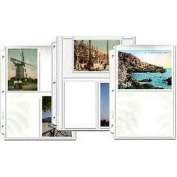 Postcard Collecting Binder Page Assortment, 25 pages, fits any 3 ring binder