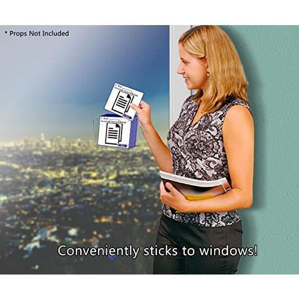 Postcard Display 6" W Literature Holder with Suction Cups Pack of 4