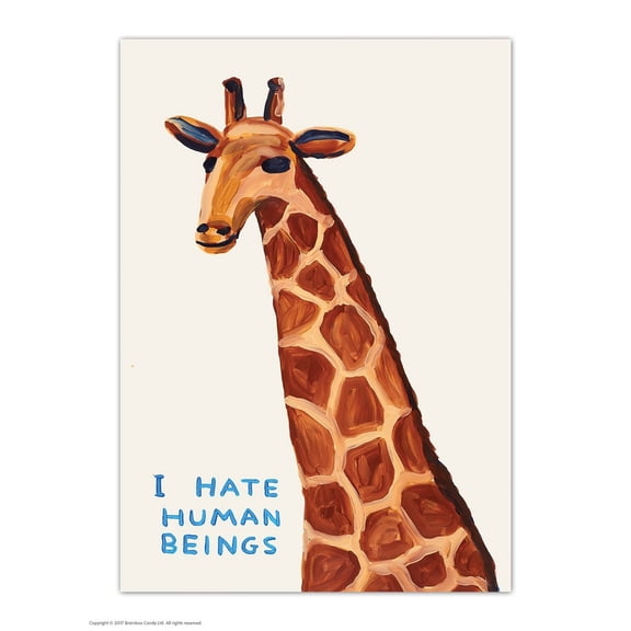 Postcard - Funny A6 Print - I Hate Human Beings