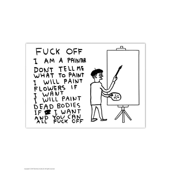 Postcard - Funny A6 Print - Painter