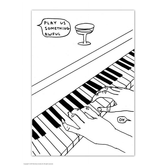 Postcard - Funny A6 Print - Play Us Something Awful