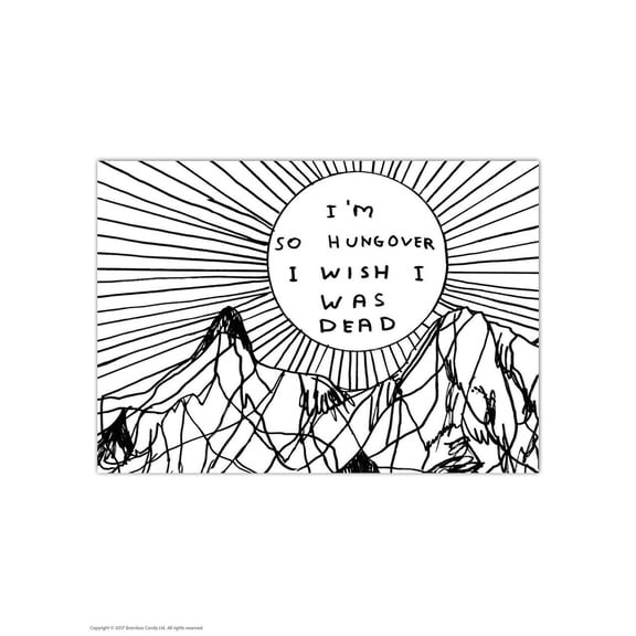 Postcard - Funny A6 Print - So Hungover