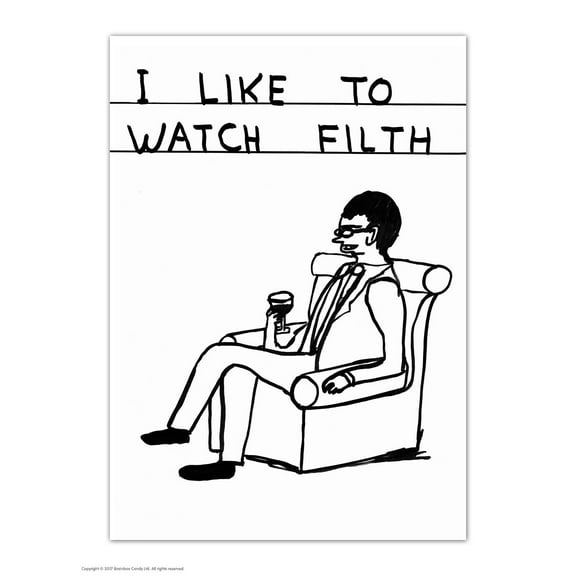 Postcard - Funny A6 Print - Watch Filth