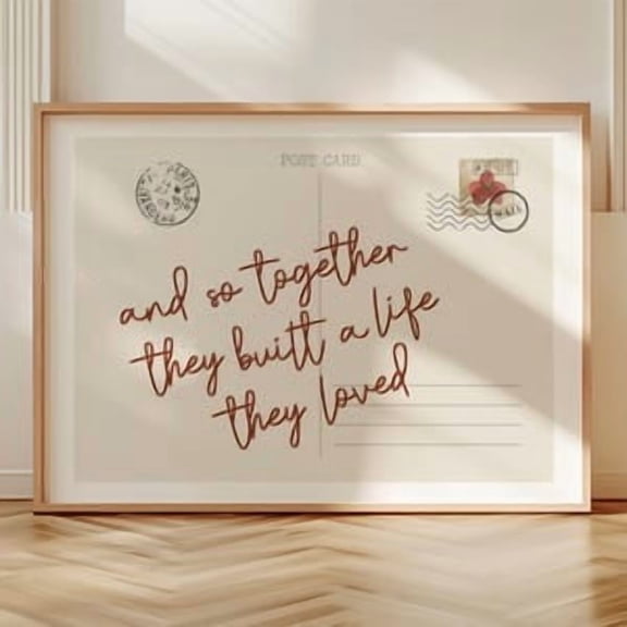 Postcard Love Poster Romantic Wall Art Poster, Poster Home Decor , Poster Print Only