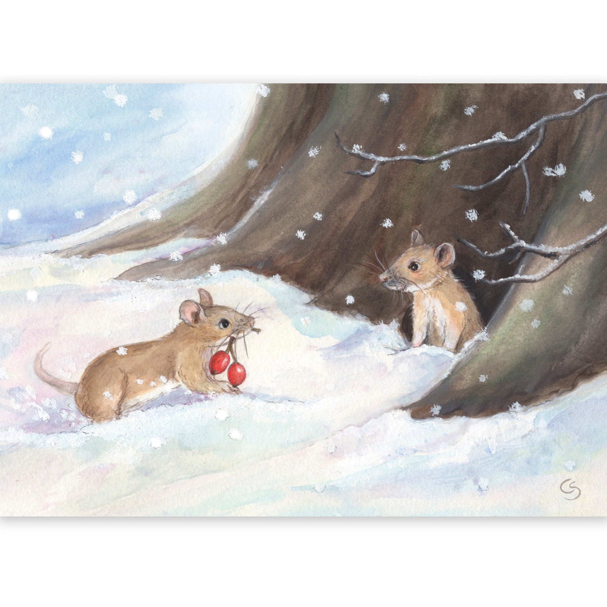 Postcard Mice In Winter, Waldorf Seasonal Table Poster, Poster Only ...