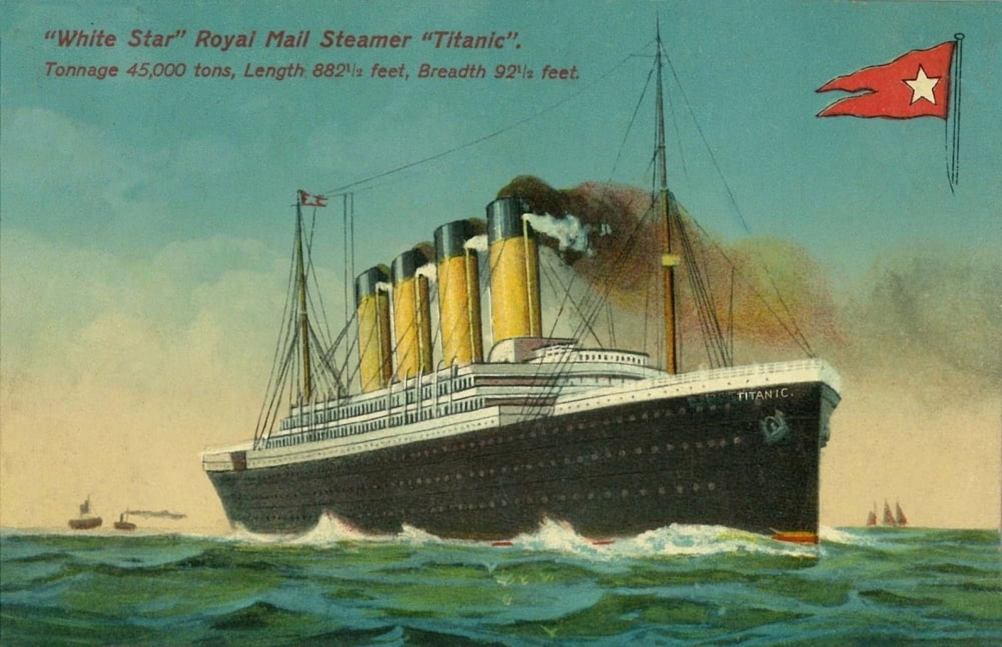 Postcard Royal Mail Steamer Titanic Canvas Art - (24 x 36)