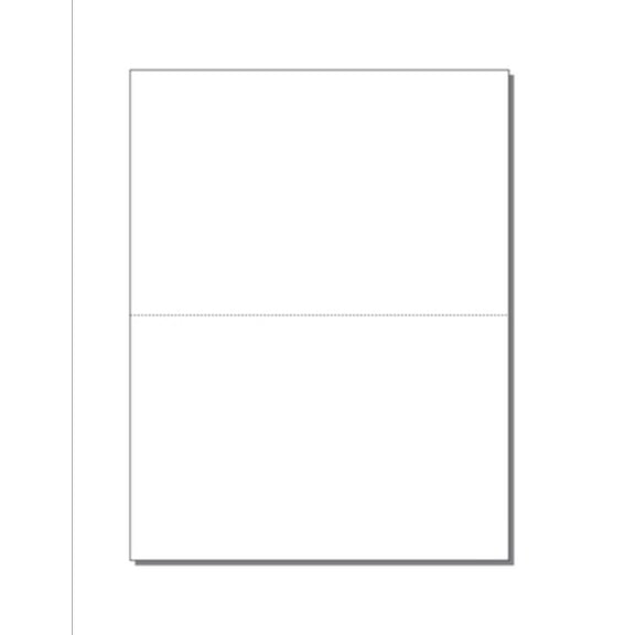 Postcard Sheets, White 80lb Gloss, 8-1/2" x 11", 2-Up, Microperfed - 50 SHEETS