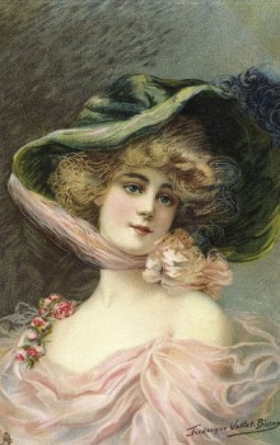 Postcard ca1900 Nostalgia cards Canvas Art - (18 x 24)