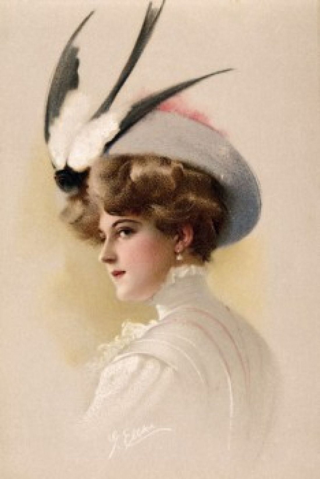 Postcard ca1900 Nostalgia cards Canvas Art - (18 x 24)