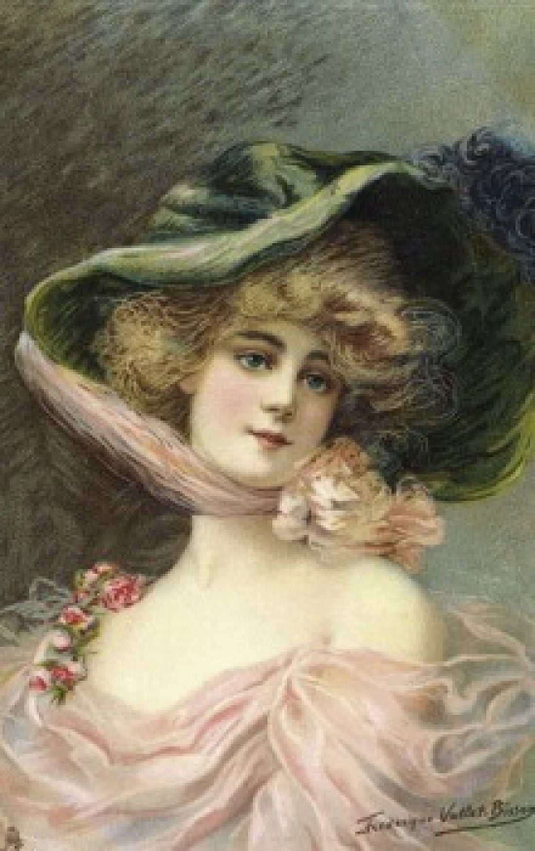 Postcard ca1900 Nostalgia cards Canvas Art - (24 x 36)