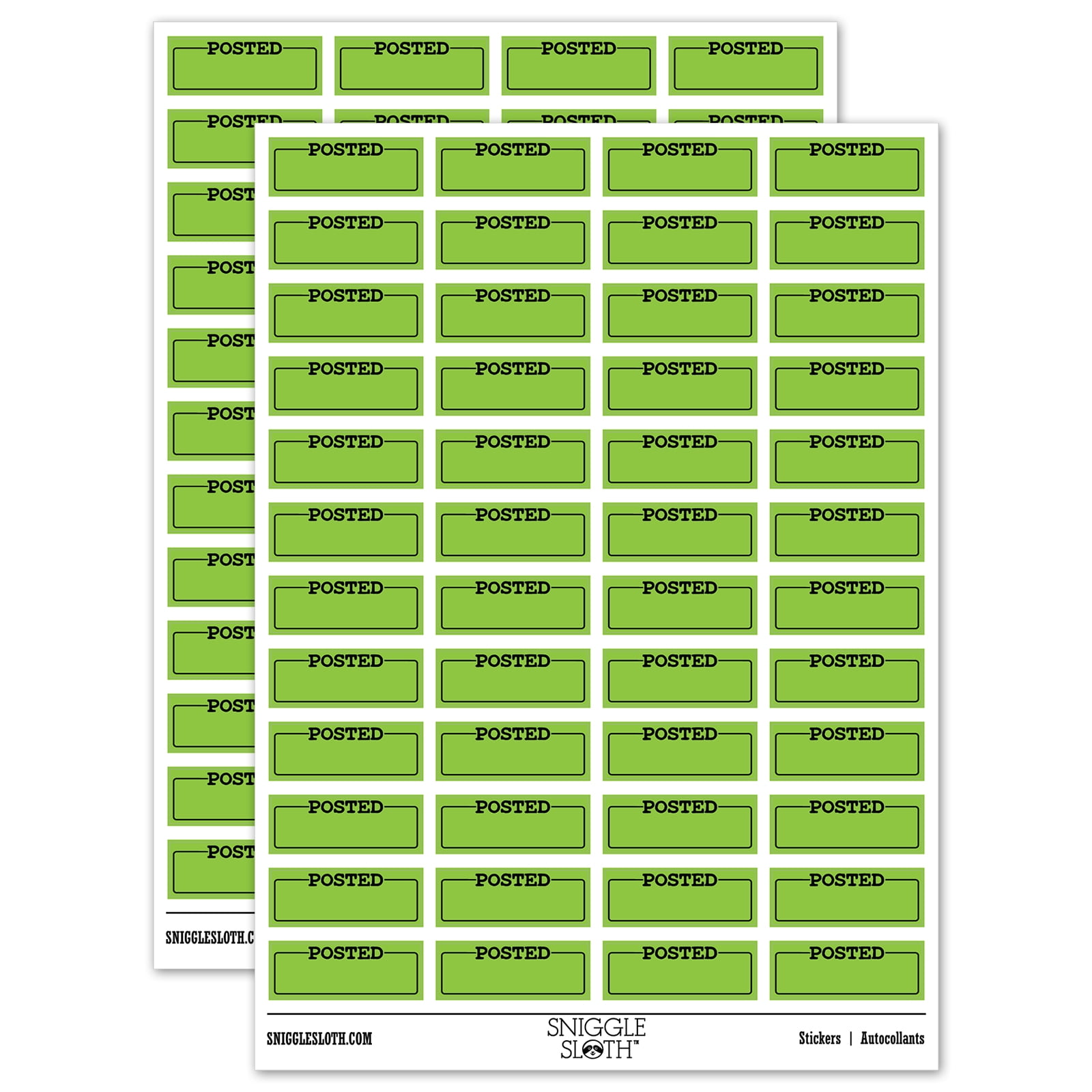 Posted Blank Box for Date Signature Bank Check Sticker Set - Light ...