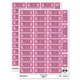 thumbnail image 1 of Posted Double Line Border Bank Check Sticker Set - Light Pink - Matte Finish - 1.5" Small, 1 of 7