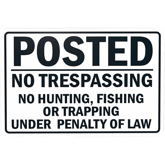 Posted No Trespassing Warning Sign - 8"x12" Security Safety Metal Sign, Vintage Caution Poster for Business Office Home Street Road, Private Property
