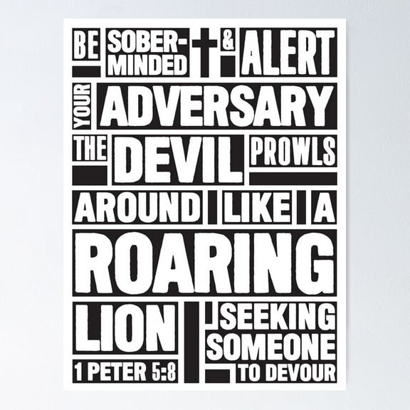 Poster 1 Peter Your Adversary The Devil Poster - No Framed, Vintage Wall Art, Hot Trend!, 8x12