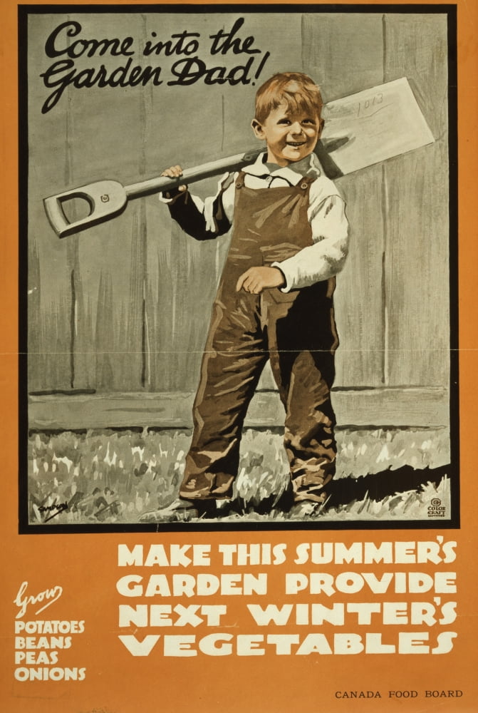 Poster 1914-18 Come into the garden Dad Canvas Art - JE Sampson (18 x 24)
