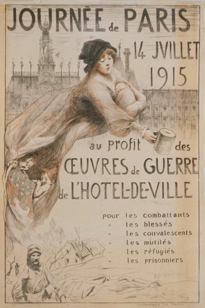 Poster 1915 Journe de Paris Canvas Art - G Picard (18 x 24)