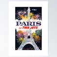 thumbnail image 1 of Poster 1962 PARIS Fly TWA Jets - Unframed Poster, 12x18, 1 of 2