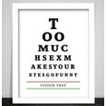 Poster A Funny Eye Chart. Toilet Bathroom Print Poster . Optician