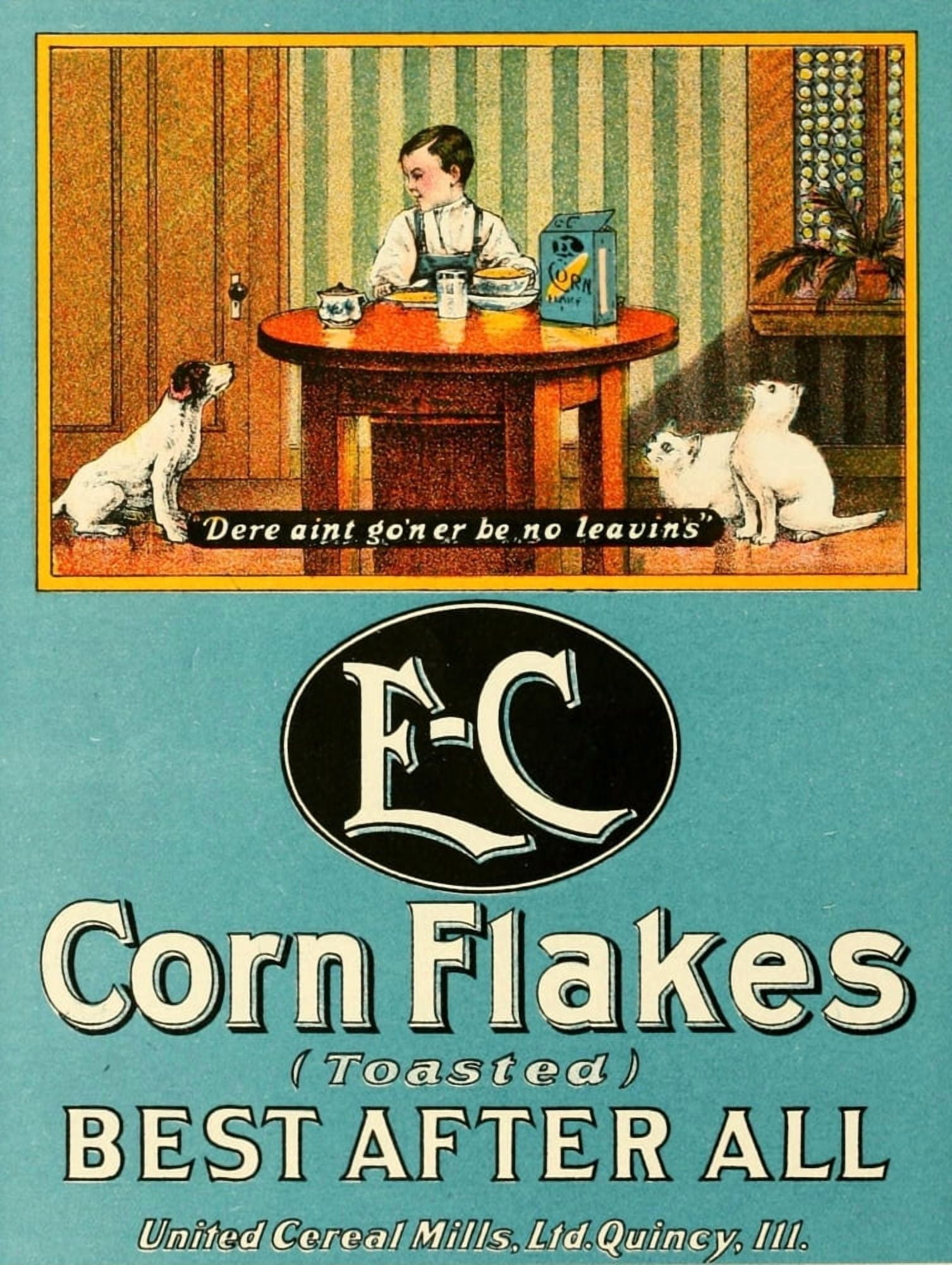 Poster Advertising 1910 Cornflakes Canvas Art - Unknown (24 x 36)
