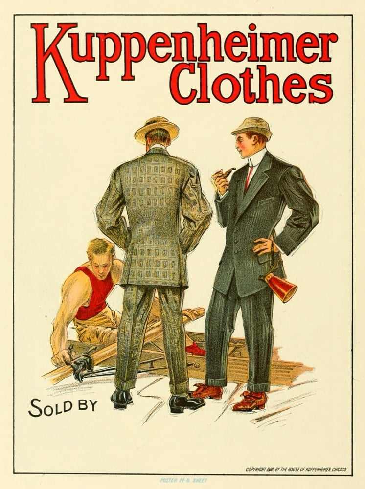 Poster Advertising 1910 Kuppenheimer Clothes Canvas Art - Unknown (24 x 36)