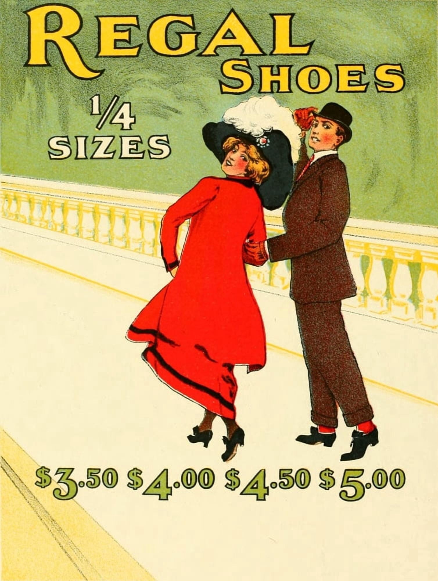 Poster Advertising 1910 Regal Shoes Canvas Art - Unknown (18 x 24)