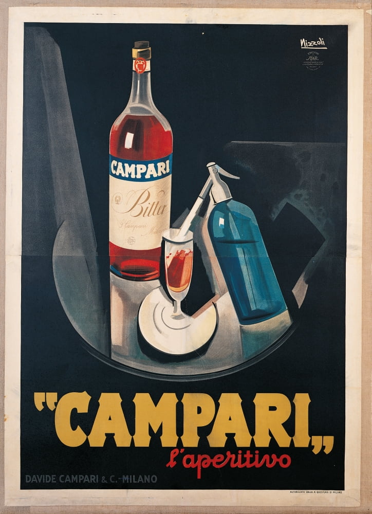 Poster Advertising Campari Laperitivo Canvas Art - (24 x 36)