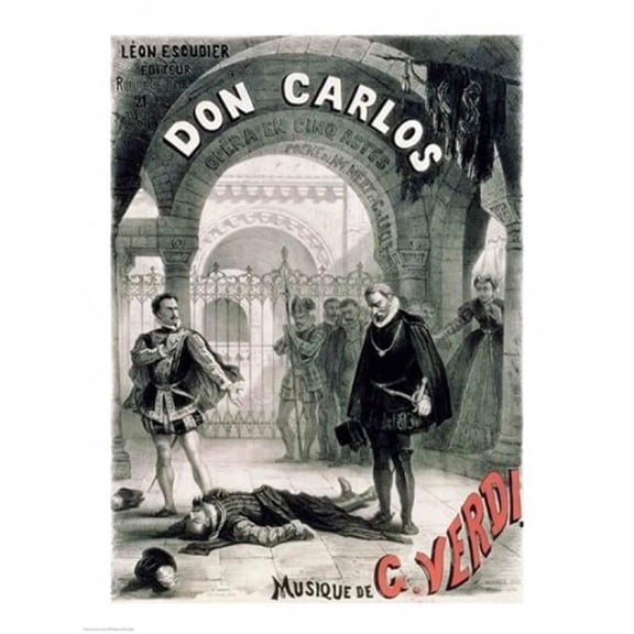 Poster Advertising Don Carlos Poster Print by Alphonse Marie De Neuville - 24 x 36 in. - Large