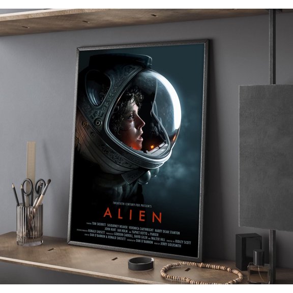 Poster Alien Movie Poster, Wall Art, Home Decor, Perfect Gift, Unframed 24X36, UNFRAMED