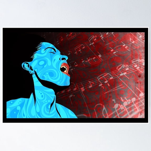 Poster All That Jazz Music Illustration - No Framed, Vintage Wall Art, Trendy Retro Print, Positive Quote Poster, Room Decor, Wall Art, 12x18