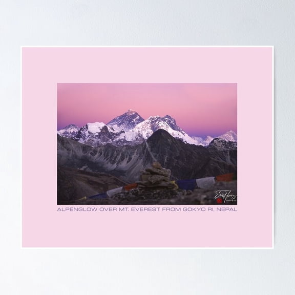 Poster Alpenglow Over Mt. Everest From Gokyo Ri Vintage Wall Arttrendy Retro Print Positive Quote Poster Room Decor Wall Art, Poster Only