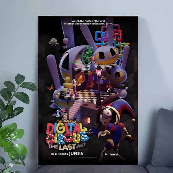 Poster The Amazing Digital Circus Poster, Anime Wall Art Decor, Canvas Print, Unframed Anime Wall Decor, Bedroom Decoration, Gift for Anime Fans WALL ART - HOME DECOR - 12X18, UNFRAMED