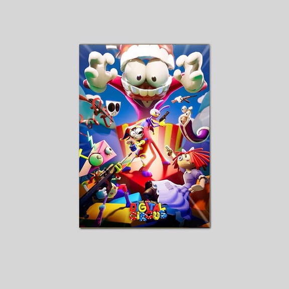 Poster The Amazing Digital Circus Poster, Anime Wall Art Decor, Canvas Print, Unframed Anime Wall Decor, Bedroom Decoration, Gift for Anime Fans WALL ART - HOME DECOR - 24X36, UNFRAMED