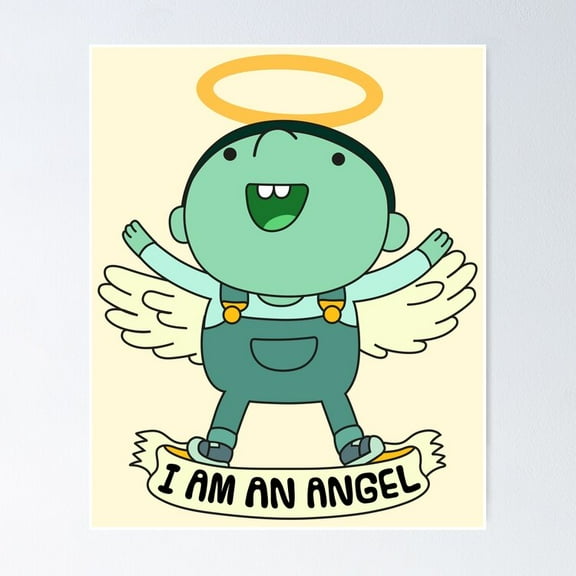Poster Angel Cartoon Poster - No Framed, Vintage Wall Art, Hot Trend!, 8x12