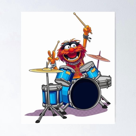 Poster Animal Drummer The Muppets Show Classic Vintage Wall Art Trendy Retro Print Positive Quote Poster Room Decor Wall Art