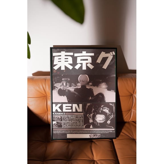 Poster Anime Poster Wall Art, Tokyo Ghoul Anime Poster, Ken Kaneki Premium Anime Wall Art For College Students 8X12, UNFRAMED