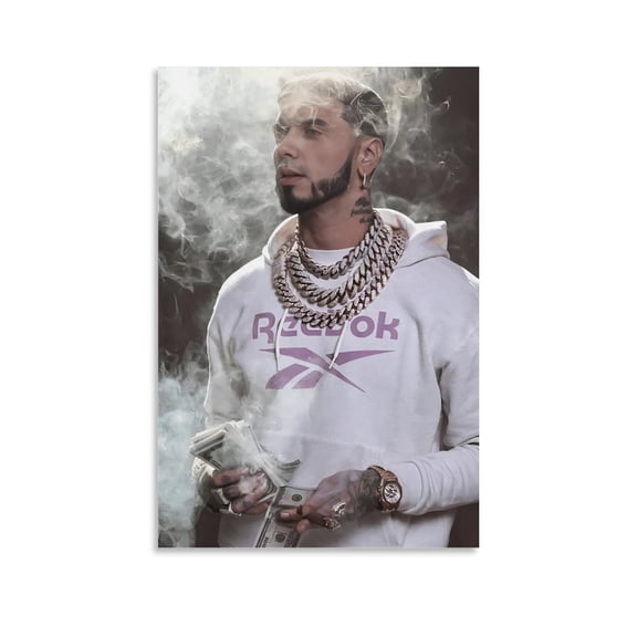Poster Anuel AA Art RAPPER Unique Home Decor Poster Wall Art Hanging Picture Print Bedroom Decorative Painting Posters Room Aesthetic 16x24inch(40x60cm)