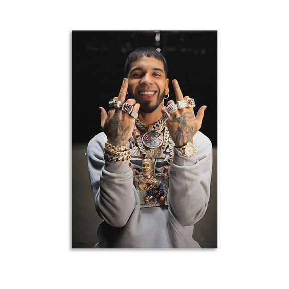 Poster Anuel AA RAPPER Unique Art Artworks Canvas Poster Room Aesthetic Wall Art Prints Home Modern Decor Gifts 16x24inch(40x60cm)