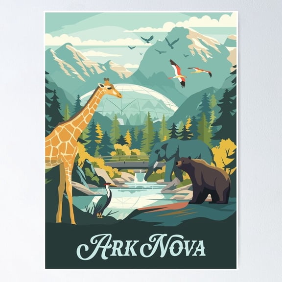 Poster Ark Nova - Inspired / Retro Board Game / / Fantasy Board Game Rpg Dnd / Home Decor Gift Idea Room Decor , Poster Only