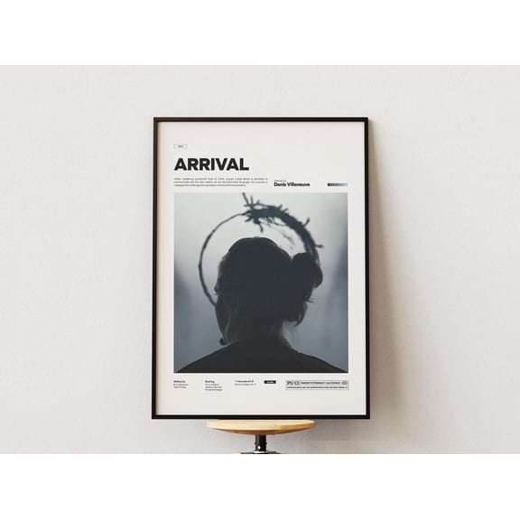 Poster Arrival Poster, Film Poster, Denis Villeneuve Film Arrival Print, Alien Film Poster, Sci-Fi Movie Wall Art Idea 24X36, UNFRAMED